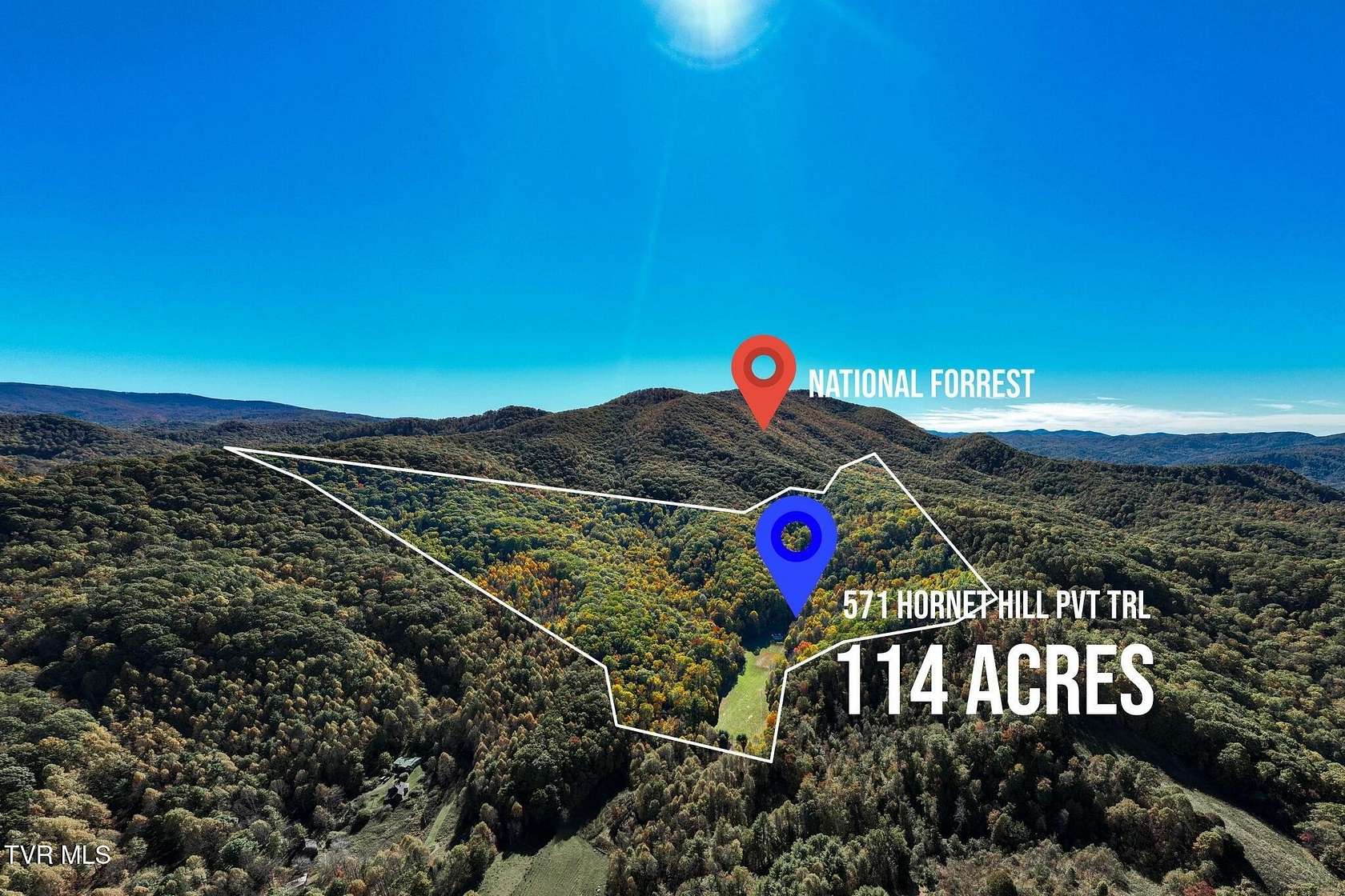 114 Acres of Recreational Land with Home for Sale in Butler, Tennessee