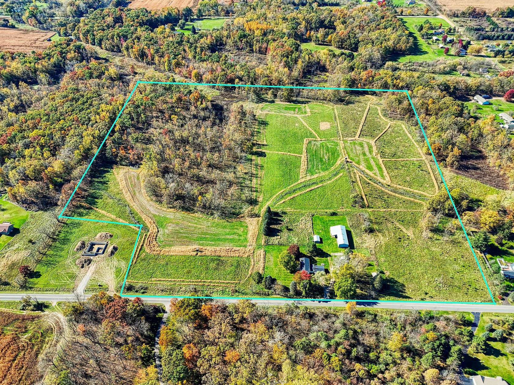 38 Acres of Land with Home for Sale in Perry, Michigan
