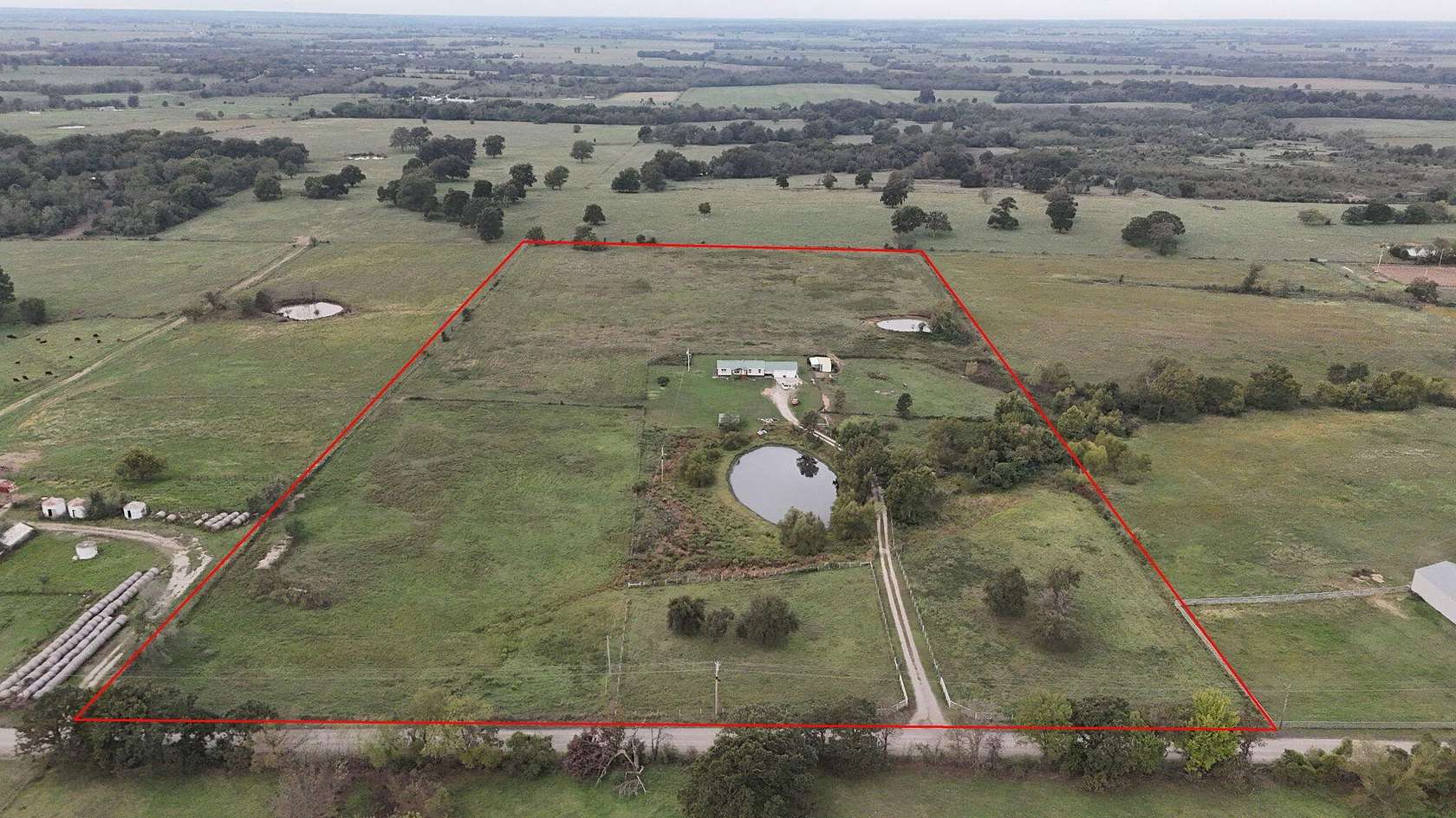 20 Acres of Agricultural Land with Home for Sale in Welch, Oklahoma