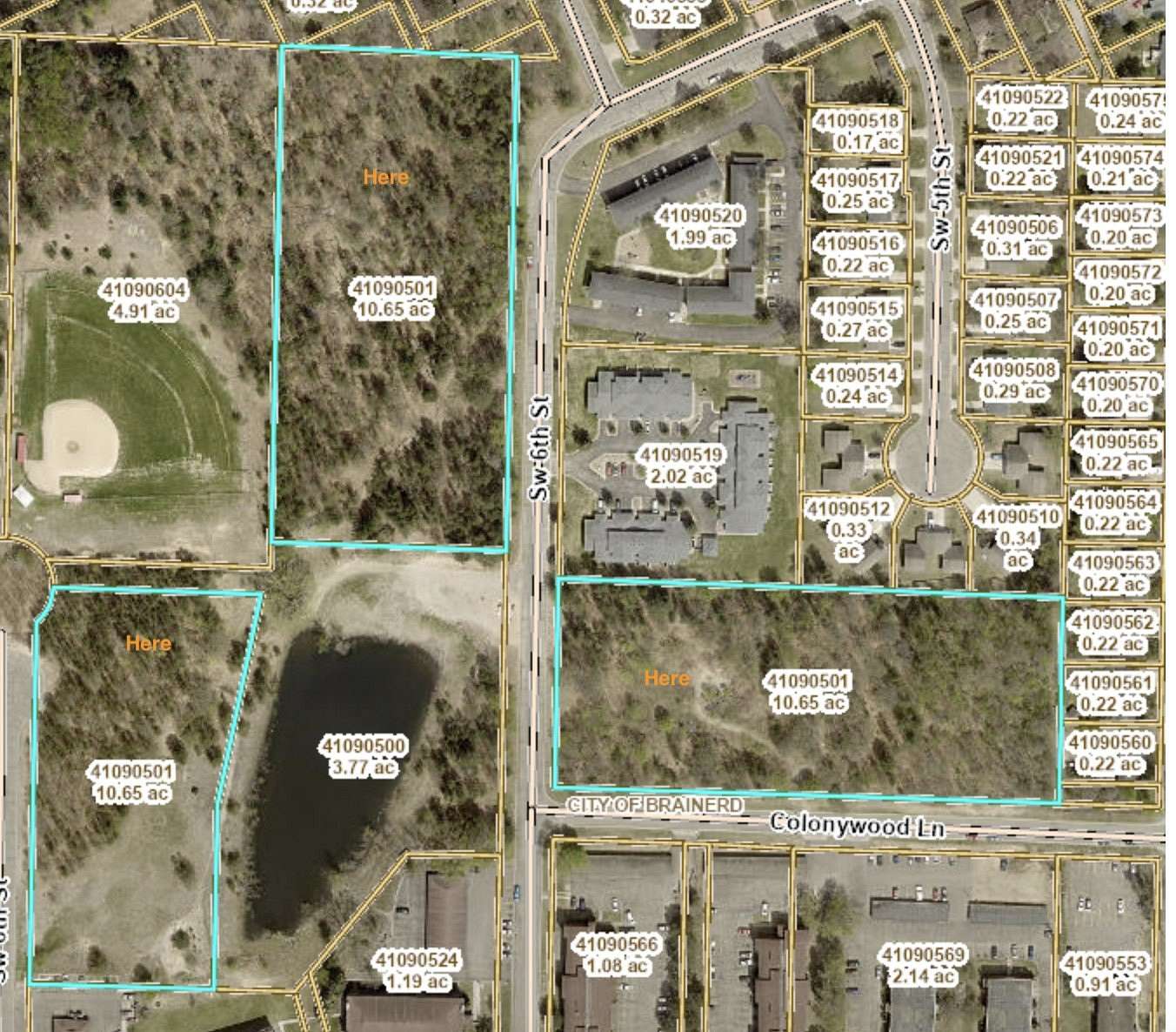 10.7 Acres of Land for Sale in Brainerd, Minnesota