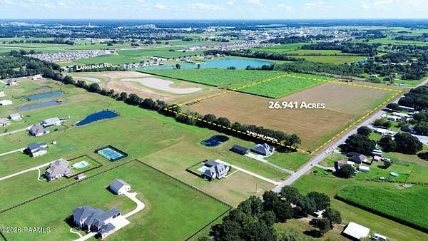 27 Acres of Agricultural & Residential Land for Sale in Youngsville, Louisiana