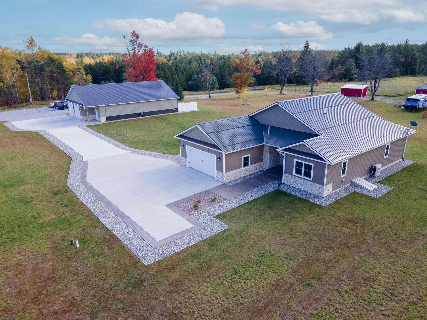 16 Acres of Land with Home for Sale in Fairview, Michigan