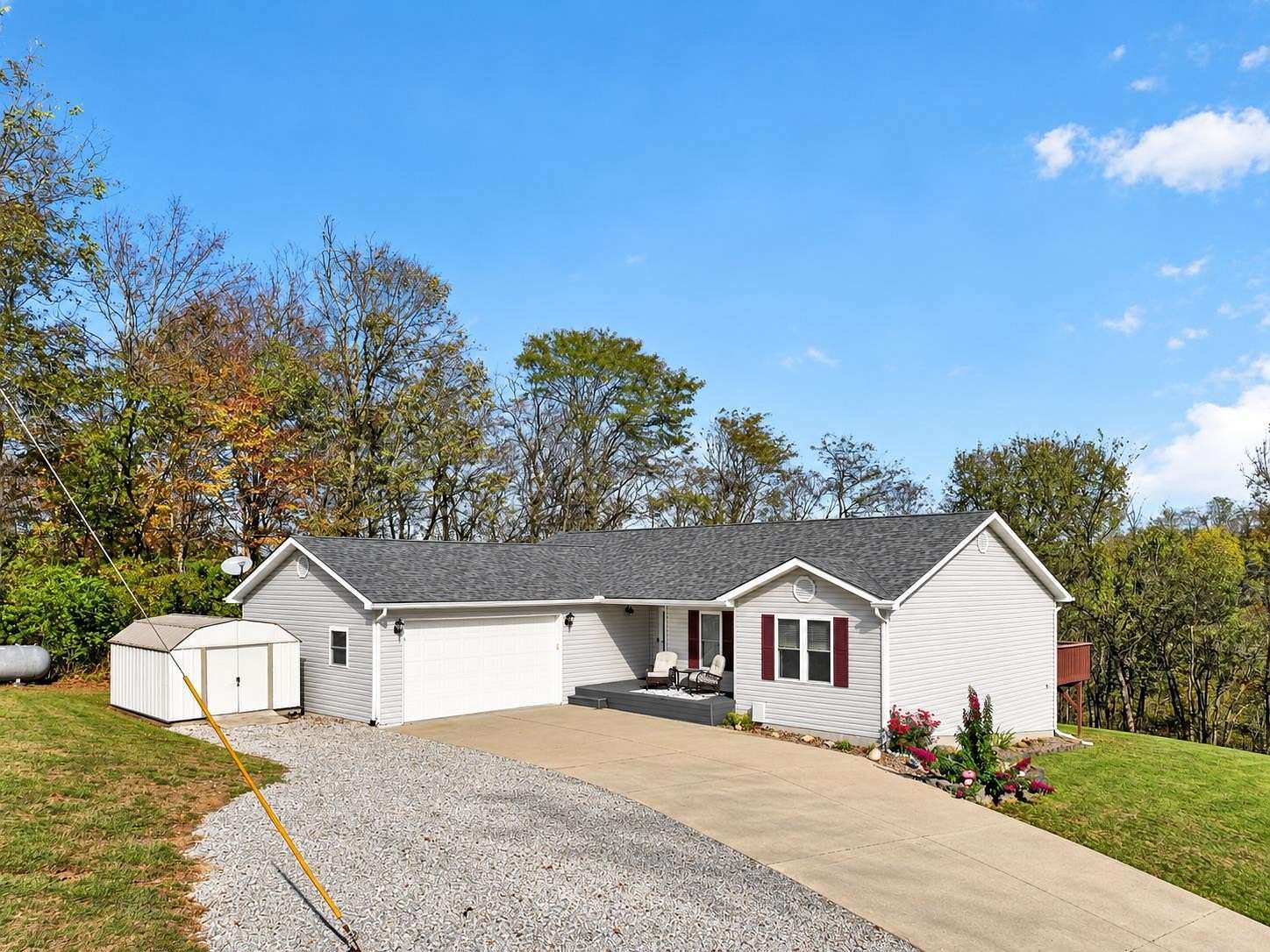 7.46 Acres of Land with Home for Sale in Rising Sun, Indiana
