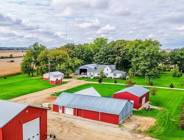 7.16 Acres of Land with Home for Sale in Le Roy, Minnesota
