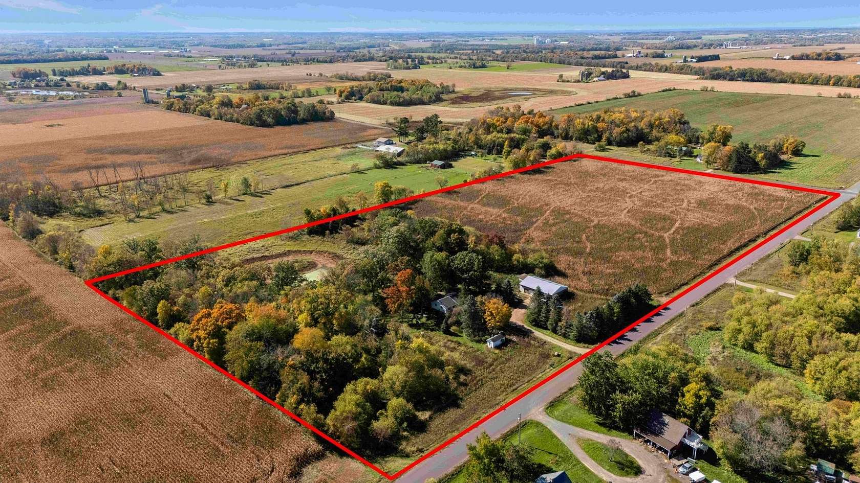 19.9 Acres of Land with Home for Sale in Centuria, Wisconsin