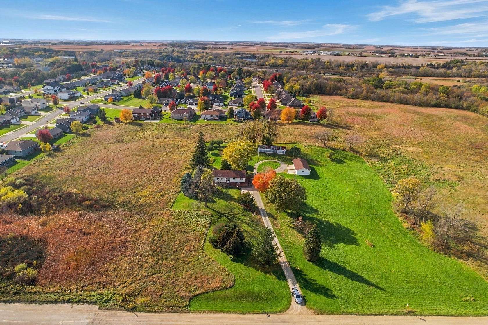 9.86 Acres of Land with Home for Sale in Owatonna, Minnesota
