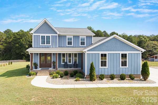 8 Acres of Land with Home for Sale in Cleveland, North Carolina
