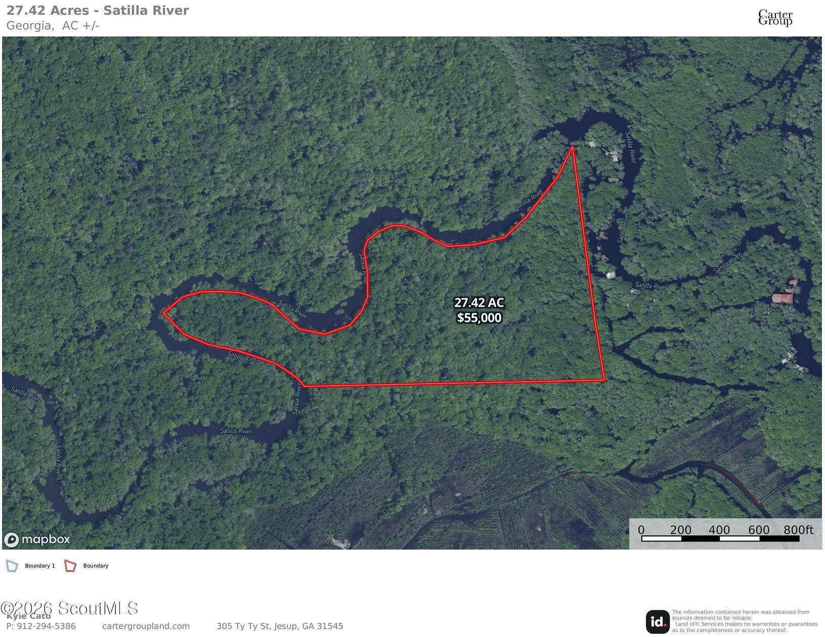 27.4 Acres of Recreational Land for Sale in Nahunta, Georgia