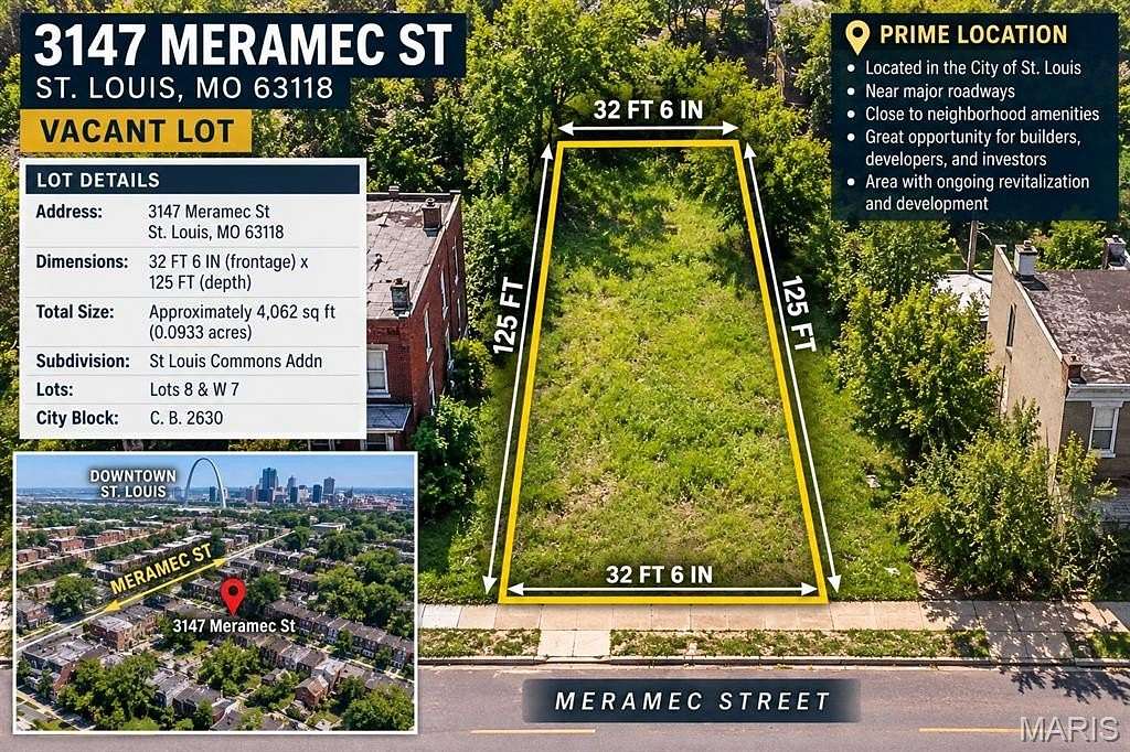 0.05 Acres of Residential Land for Sale in St. Louis, Missouri