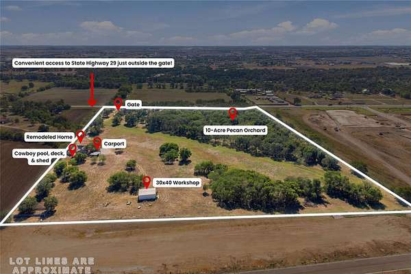 24.3 Acres of Agricultural Land with Home for Sale in Georgetown, Texas