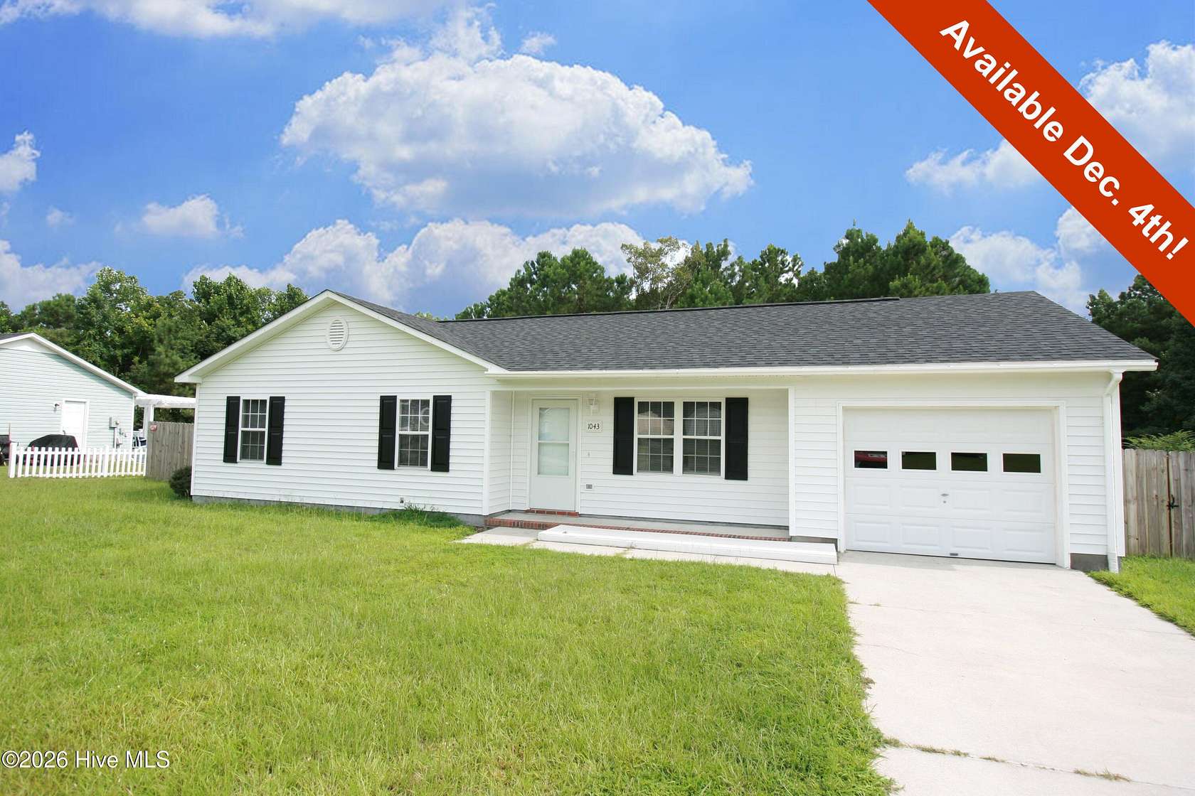 1.66 Acres of Land with Home for Lease in Jacksonville, North Carolina