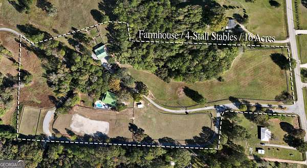 16.2 Acres of Land with Home for Sale in Newnan, Georgia