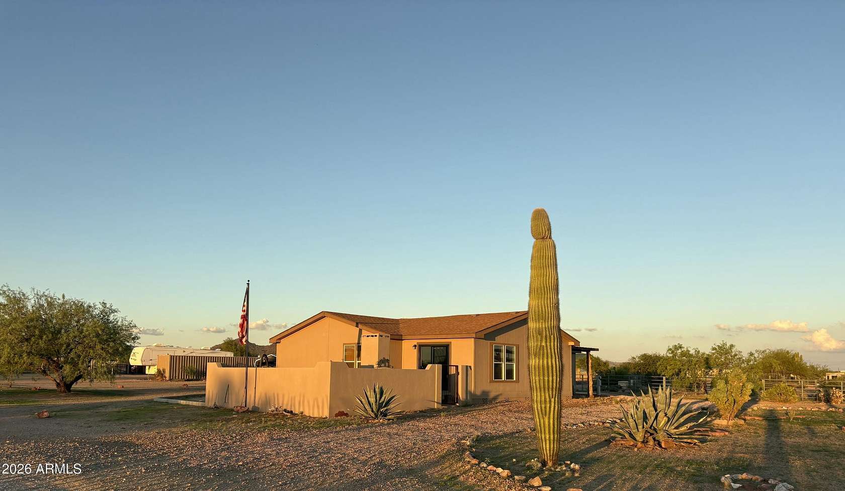 5 Acres of Land with Home for Sale in Morristown, Arizona