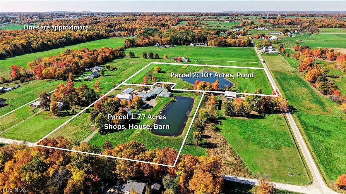 17.8 Acres of Land with Home for Auction in Middlefield, Ohio