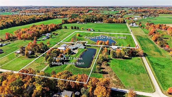 17.8 Acres of Land with Home for Auction in Middlefield, Ohio