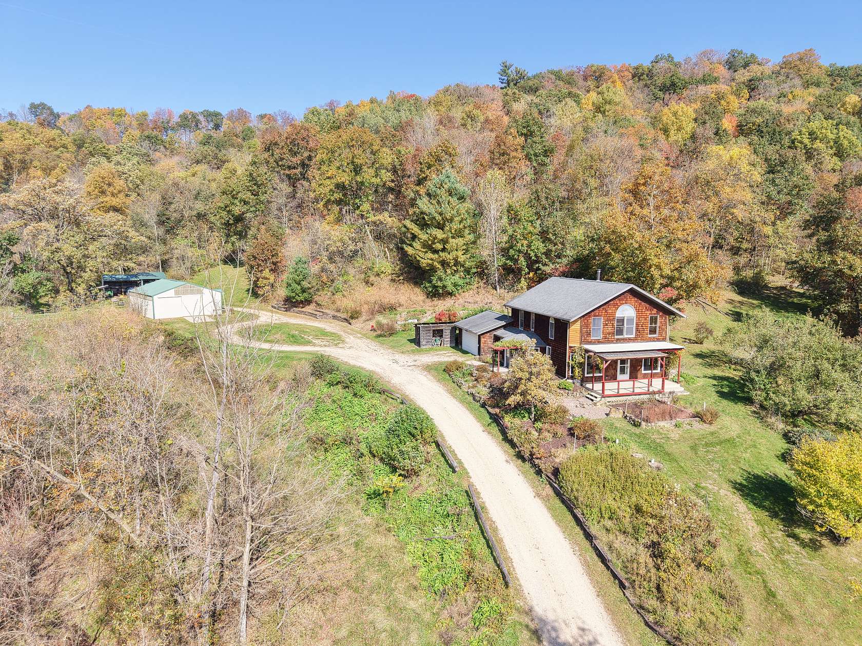 72.3 Acres of Agricultural Land with Home for Sale in La Farge, Wisconsin