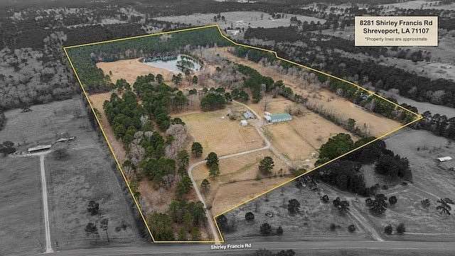 31.8 Acres of Land with Home for Sale in Shreveport, Louisiana