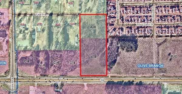 8.7 Acres of Residential Land for Sale in Olive Branch, Mississippi