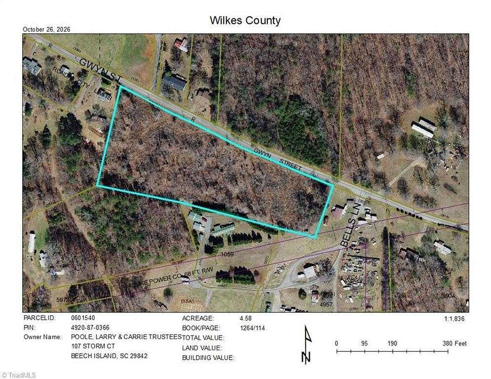 4.58 Acres of Residential Land for Sale in Ronda, North Carolina