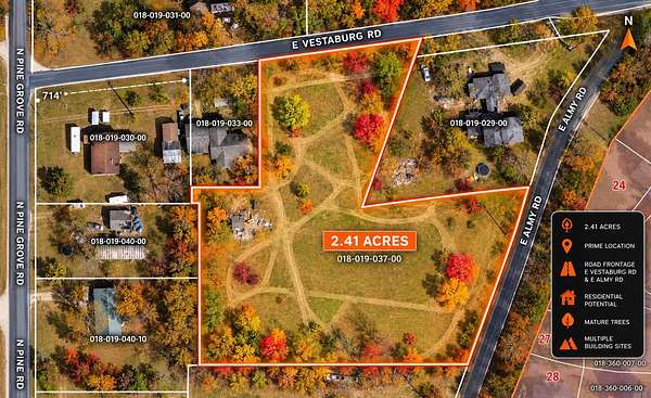 2.4 Acres of Residential Land for Sale in Vestaburg, Michigan