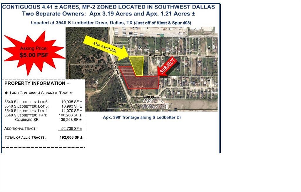 4.4 Acres of Commercial Land for Sale in Dallas, Texas