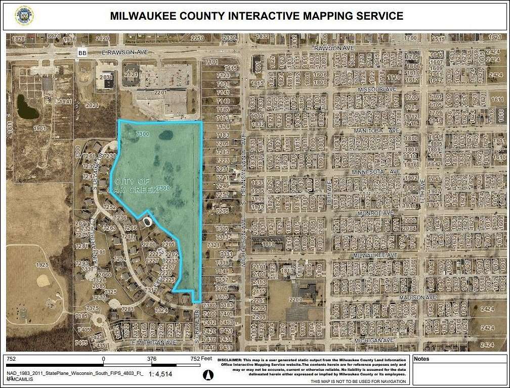 13.7 Acres of Land for Sale in Oak Creek, Wisconsin