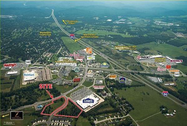8.12 Acres of Commercial Land for Sale in Waynesboro, Virginia