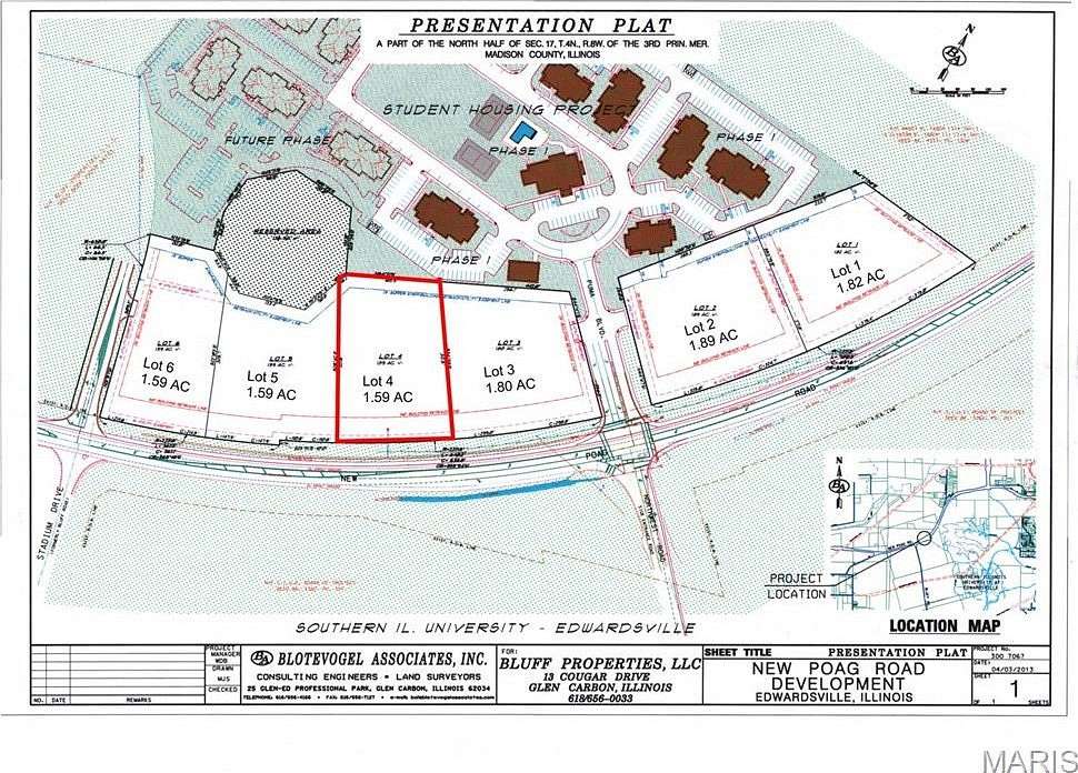 1.59 Acres of Commercial Land for Sale in Edwardsville, Illinois