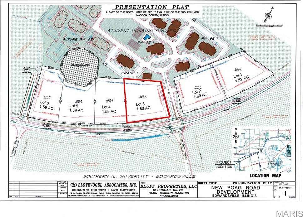 1.8 Acres of Commercial Land for Sale in Edwardsville, Illinois