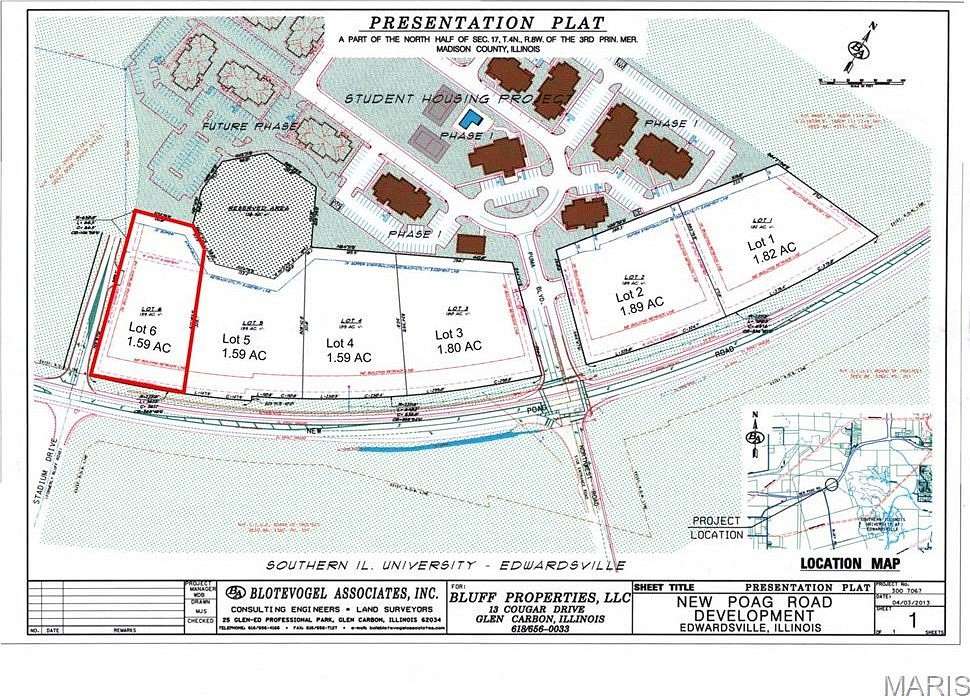1.59 Acres of Commercial Land for Sale in Edwardsville, Illinois