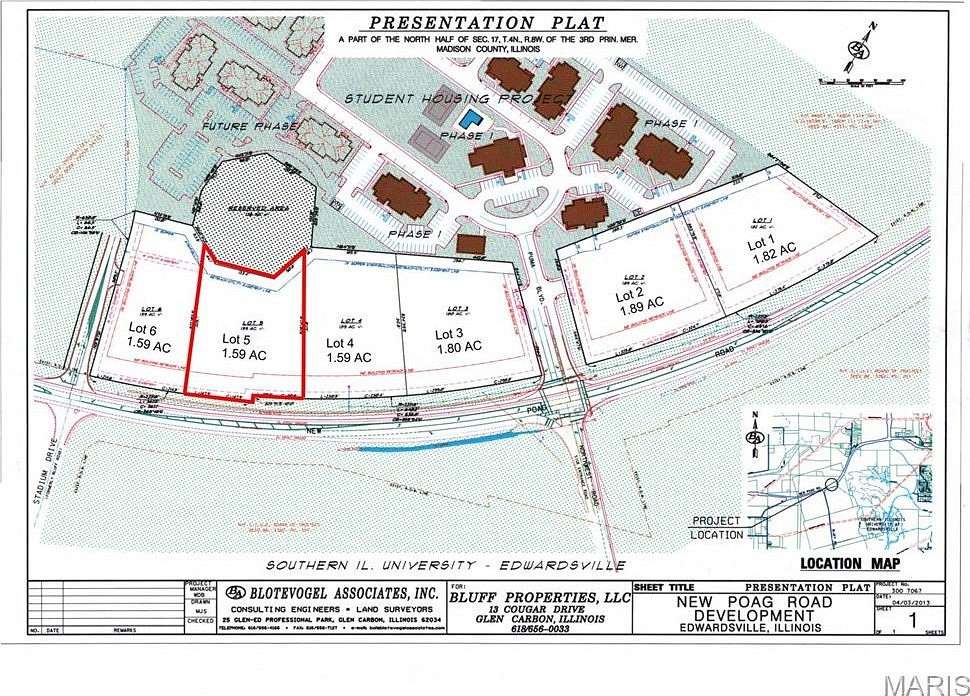 1.59 Acres of Commercial Land for Sale in Edwardsville, Illinois