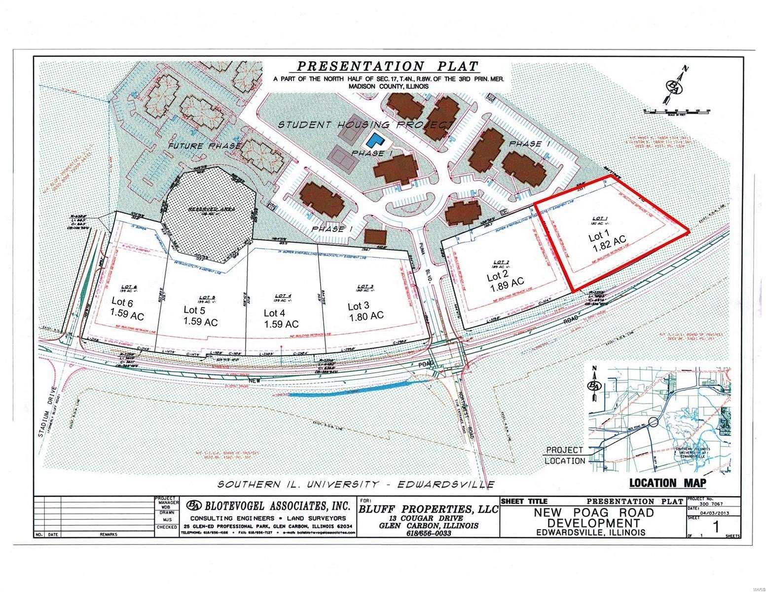 1.82 Acres of Commercial Land for Sale in Edwardsville, Illinois