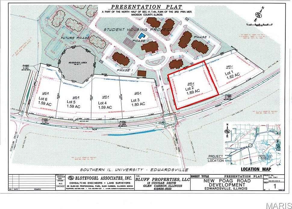 1.89 Acres of Commercial Land for Sale in Edwardsville, Illinois