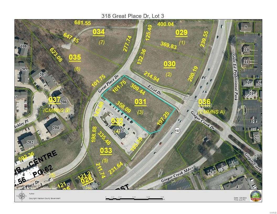 1.61 Acres of Commercial Land for Sale in Edwardsville, Illinois