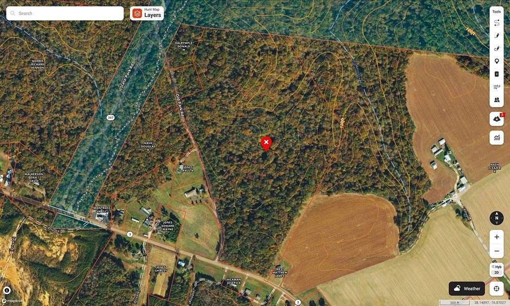 61 Acres of Recreational Land for Sale in Montross, Virginia