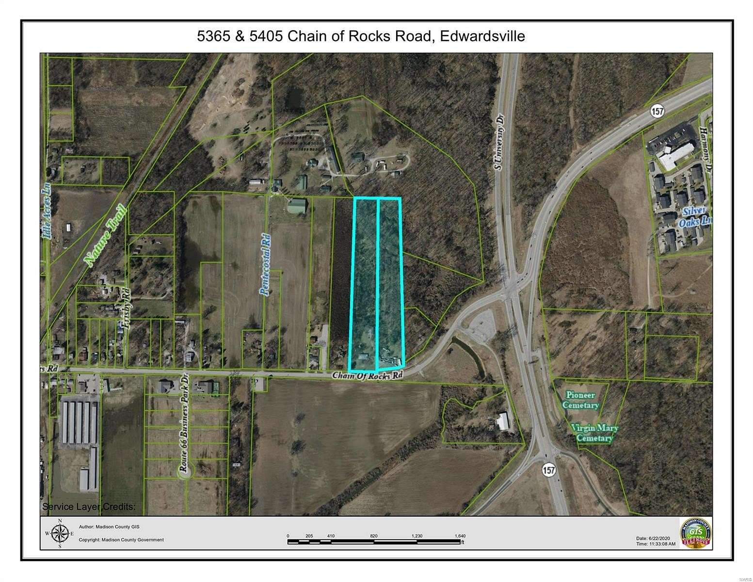 11.24 Acres of Commercial Land for Sale in Edwardsville, Illinois