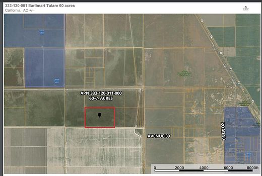 60.3 Acres of Land for Sale in Earlimart, California