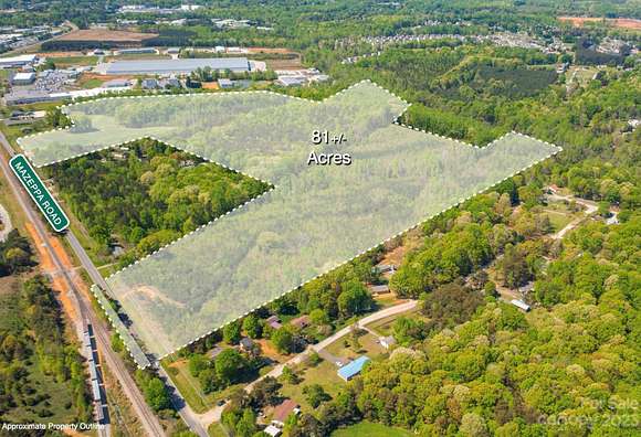 81.03 Acres of Land for Sale in Mooresville, North Carolina