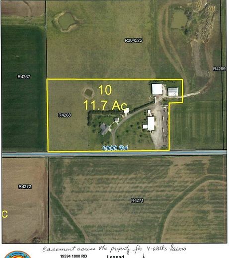 11.7 Acres of Land with Home for Sale in Altoona, Kansas