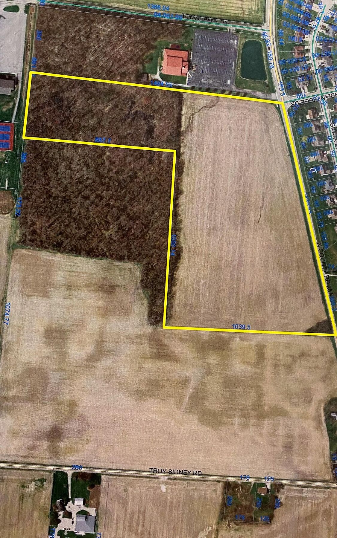 34 Acres of Agricultural Land for Sale in Piqua, Ohio