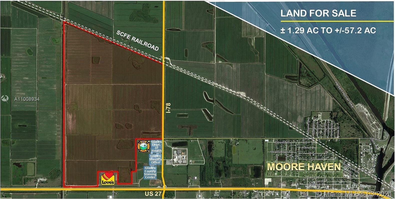 646 Acres of Land for Sale in Moore Haven, Florida