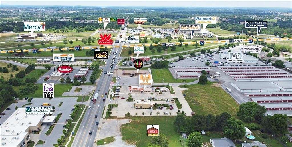 2.5 Acres of Commercial Land for Sale in Springdale, Arkansas