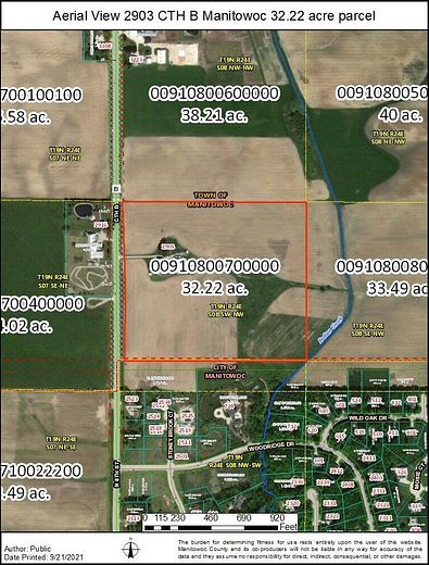 70.1 Acres of Agricultural Land for Sale in Manitowoc, Wisconsin
