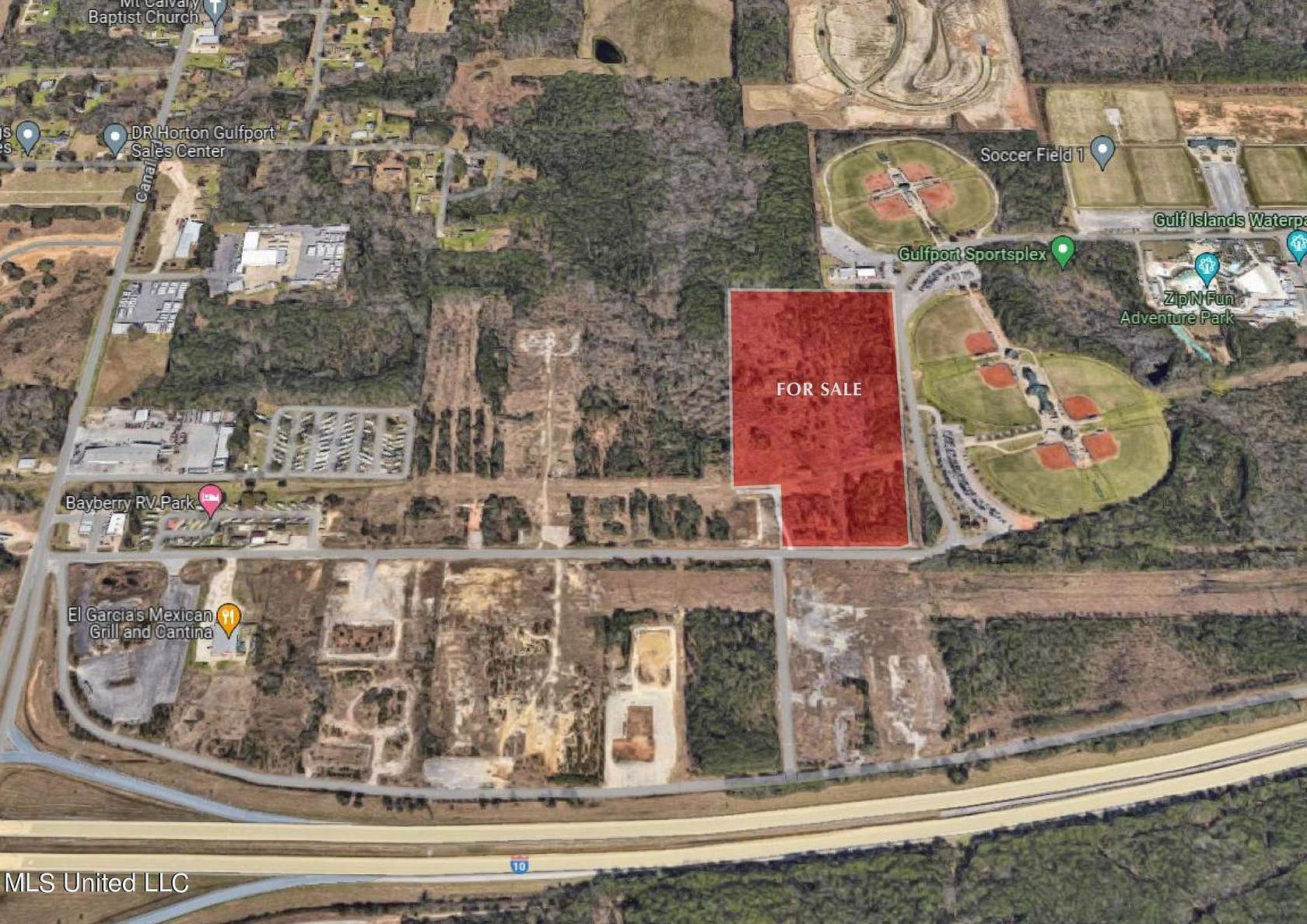 18.1 Acres of Commercial Land for Sale in Gulfport, Mississippi