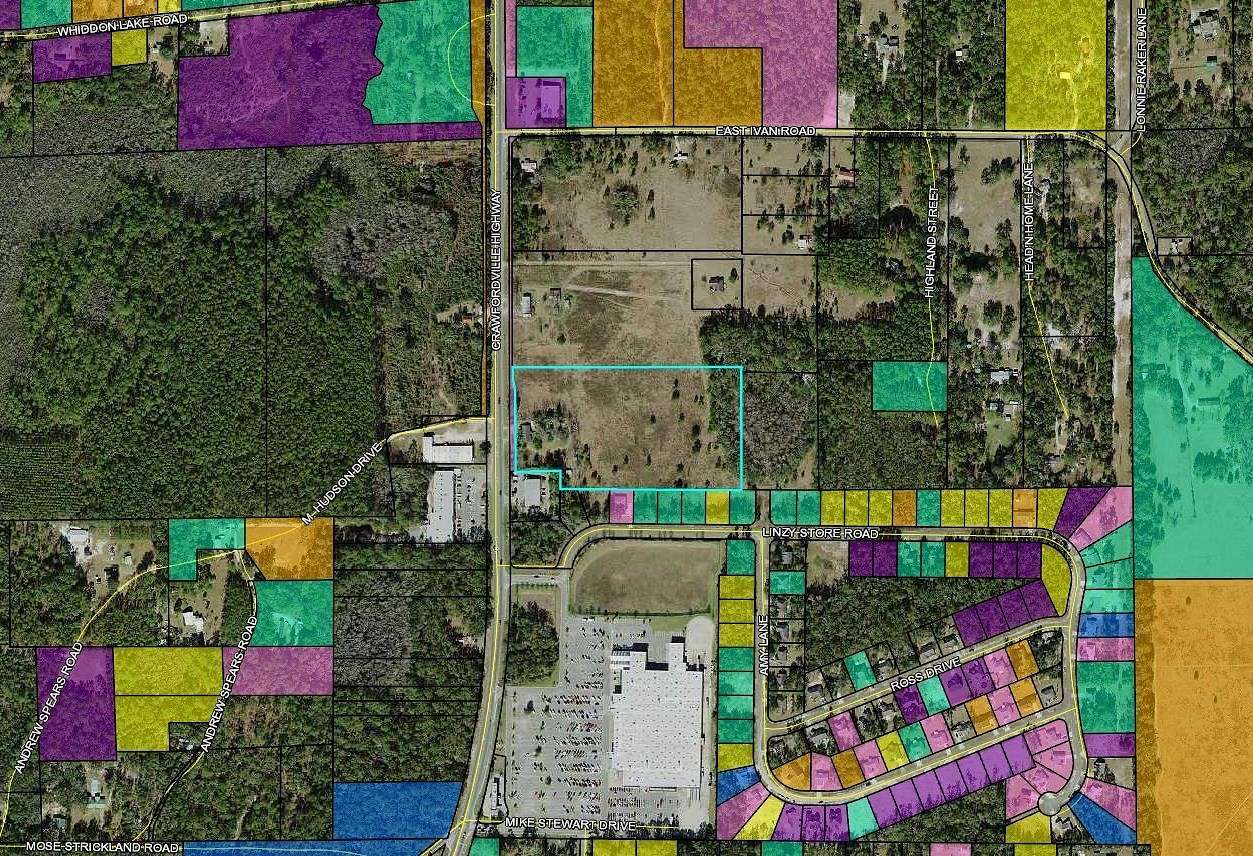10.5 Acres of Commercial Land for Sale in Crawfordville, Florida