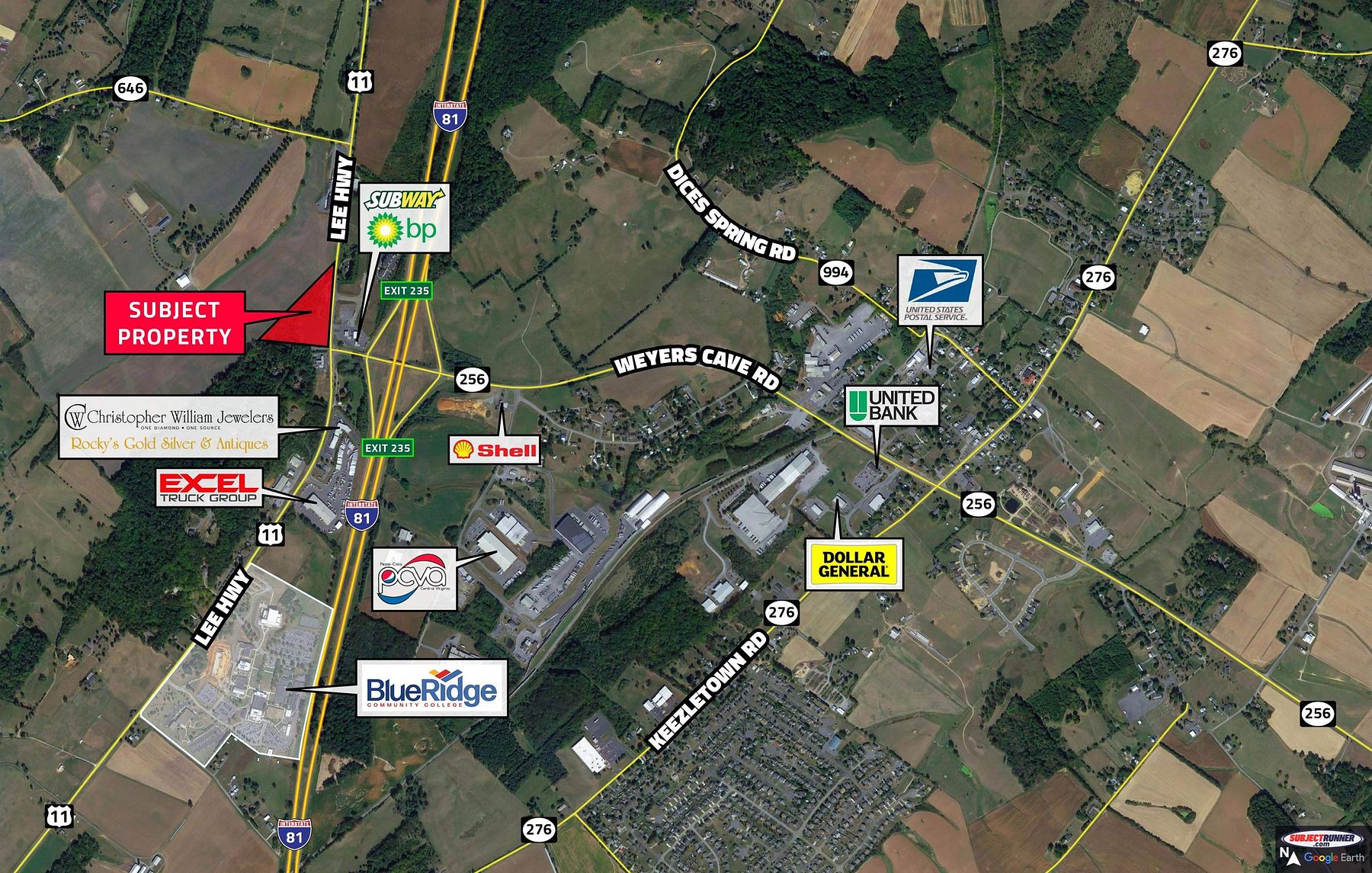 7.6 Acres of Commercial Land for Sale in Weyers Cave, Virginia