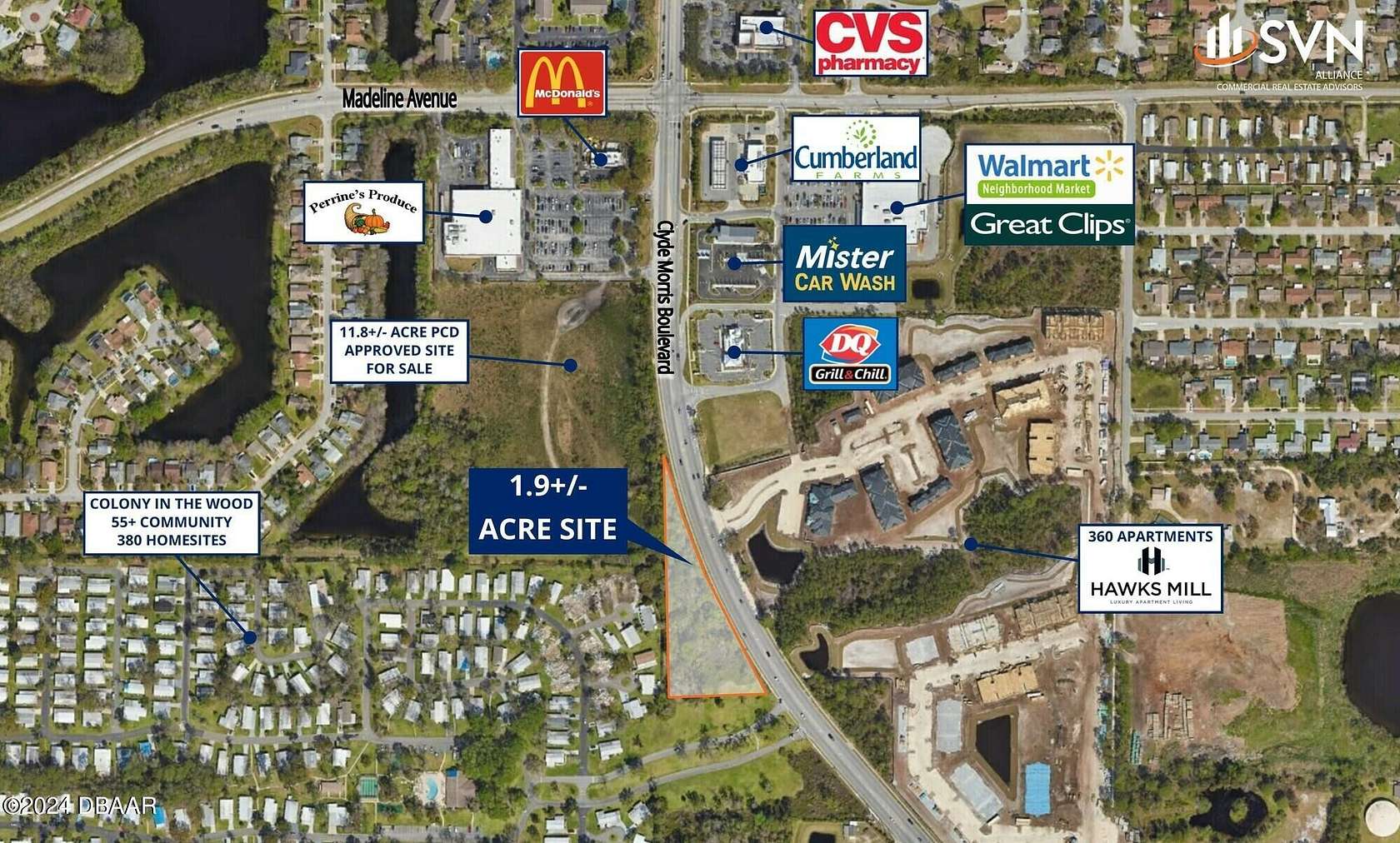1.9 Acres of Commercial Land for Sale in Port Orange, Florida