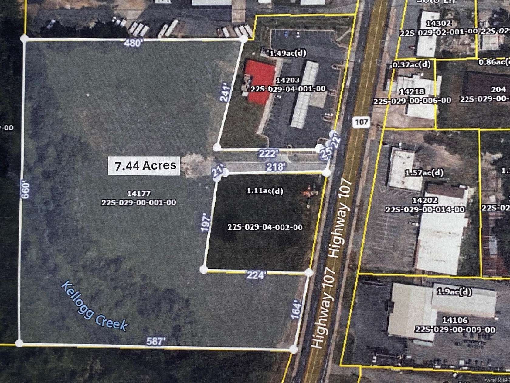 7.4 Acres of Commercial Land for Sale in Sherwood, Arkansas