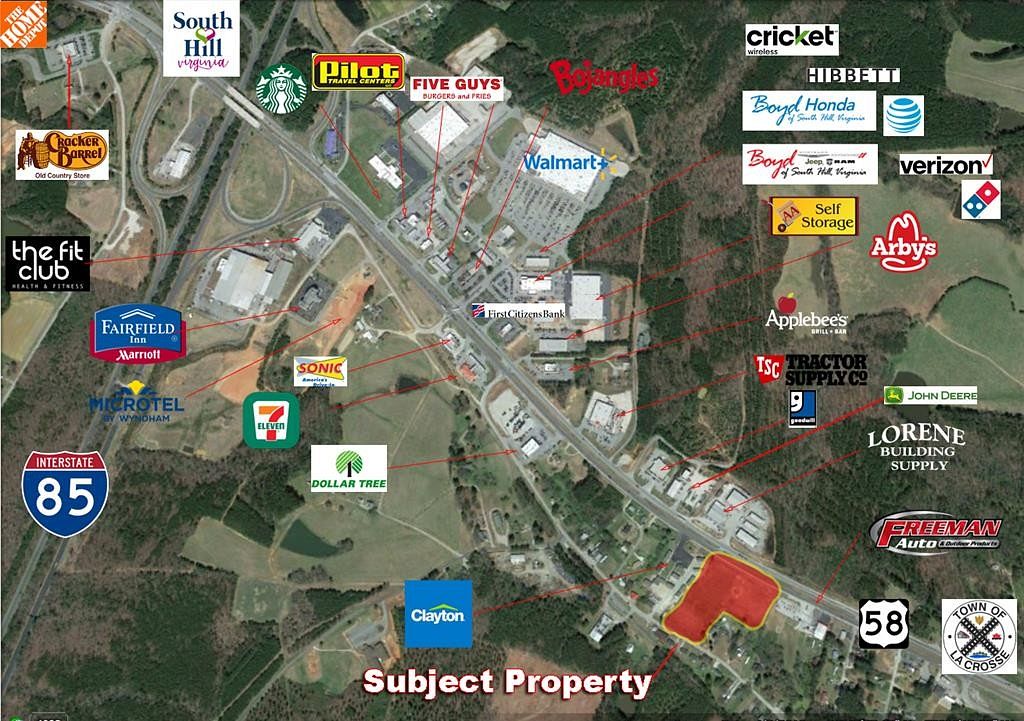 5.4 Acres of Commercial Land for Sale in La Crosse, Virginia
