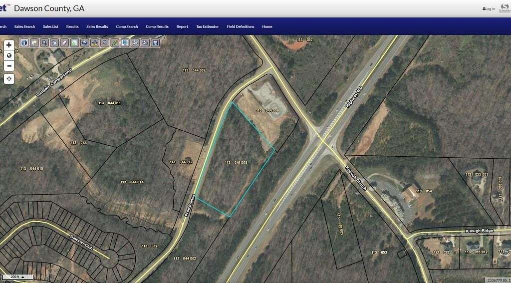 4.3 Acres of Commercial Land for Sale in Dawsonville, Georgia